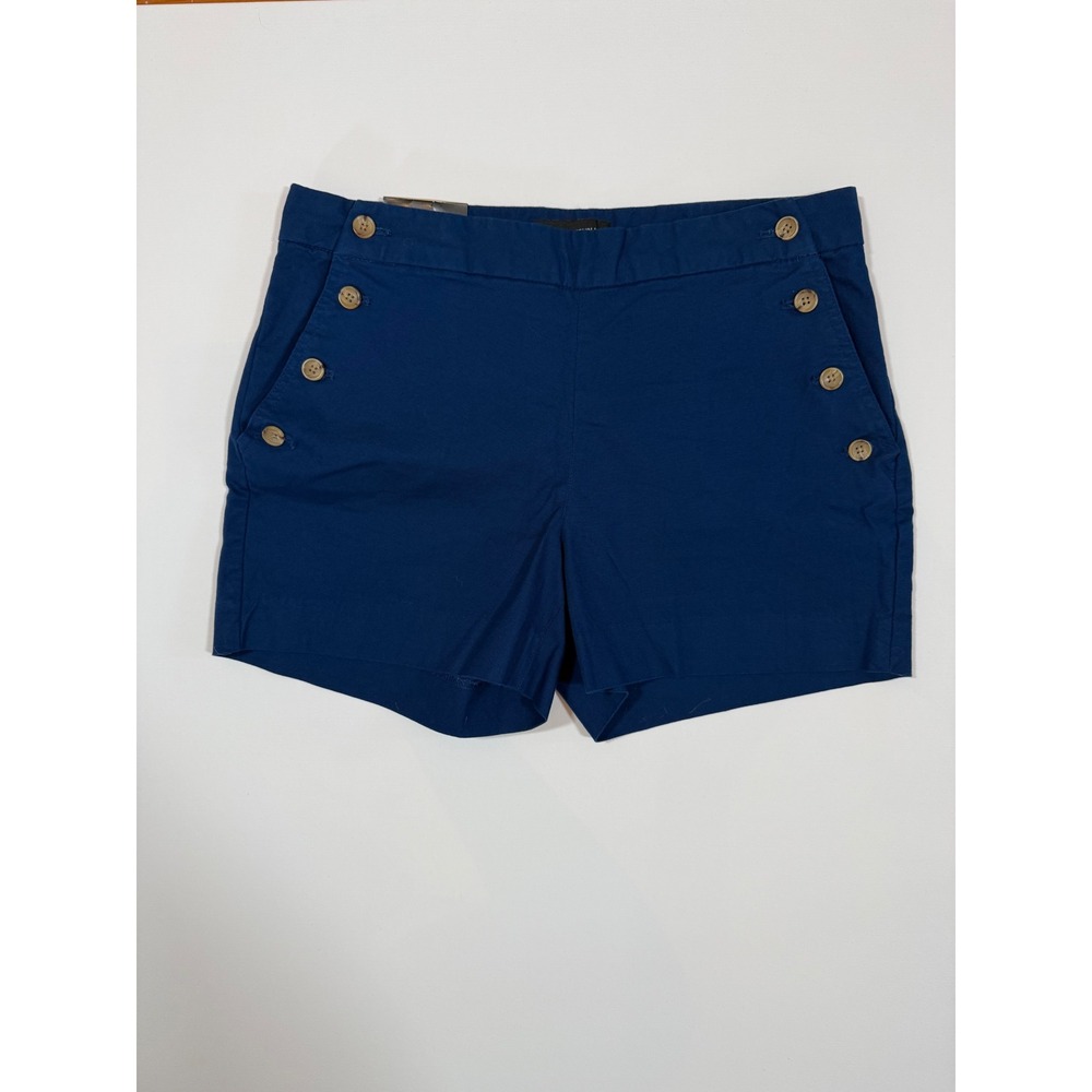 Banana Republic Navy Blue Sailor Shorts 4 Inch Inseam Button Front Size 4 NWT